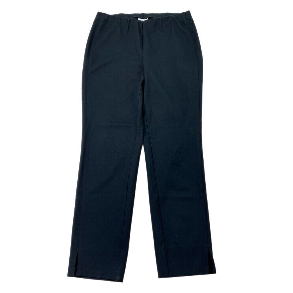 J Jill Ponte Slim Leg Pull On Pants Women Size Medium Black Comfort Stretch